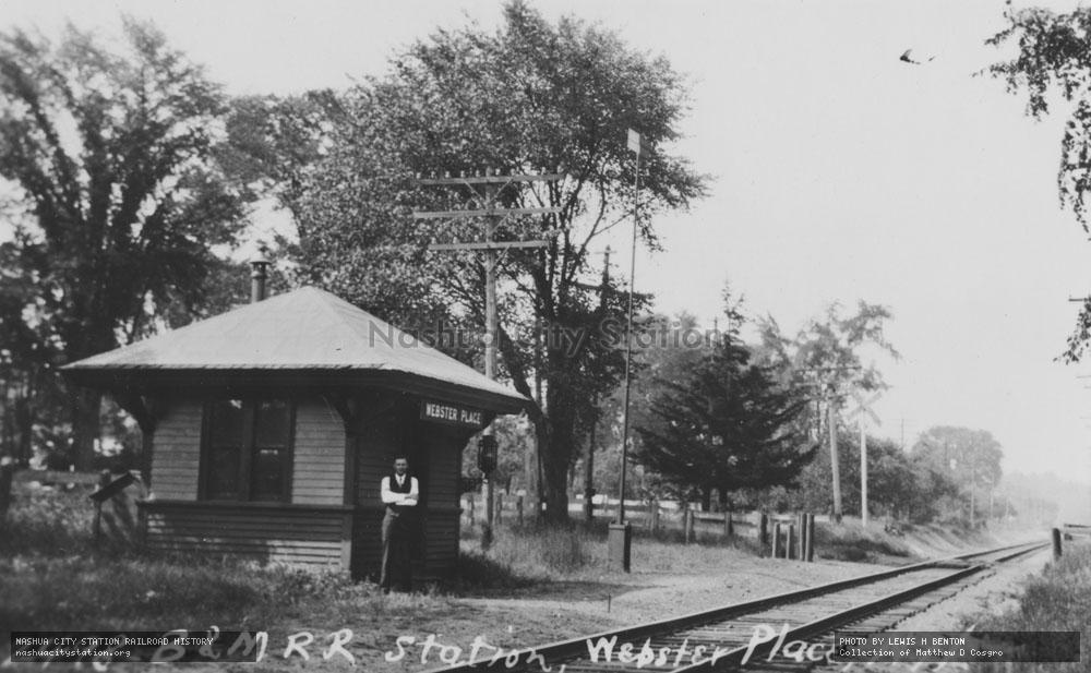 Postcard: Boston & Maine Railroad Station, Webster Place, New Hampshire